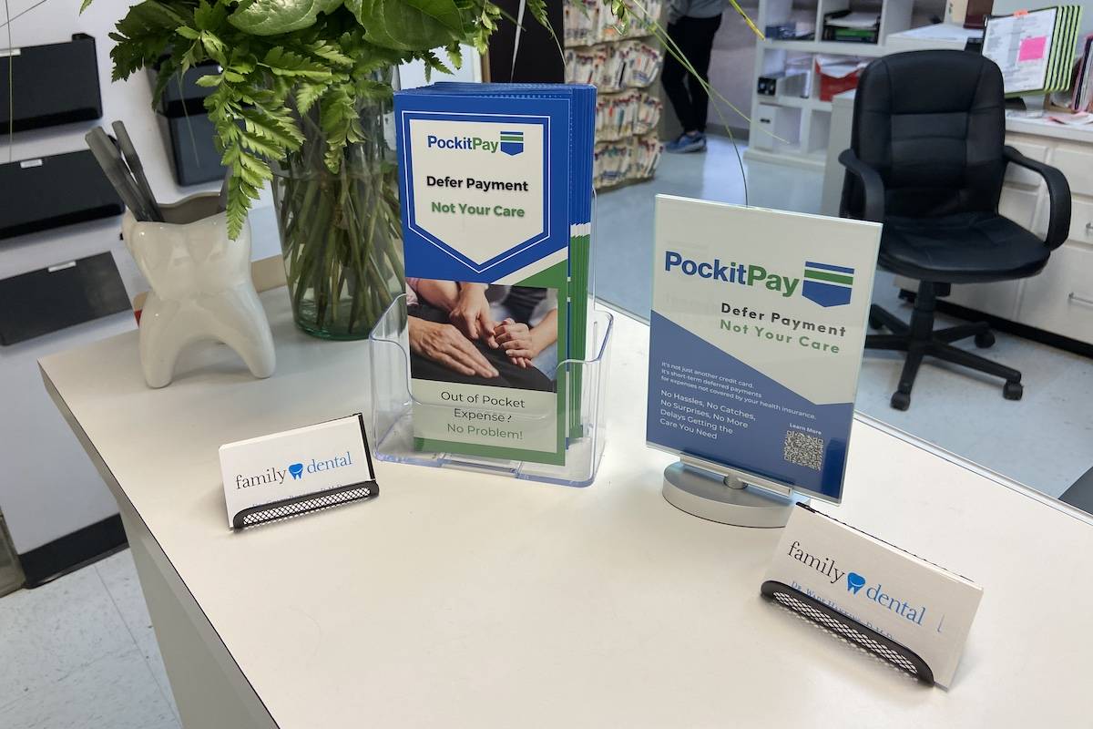 PockitPay display in doctors office